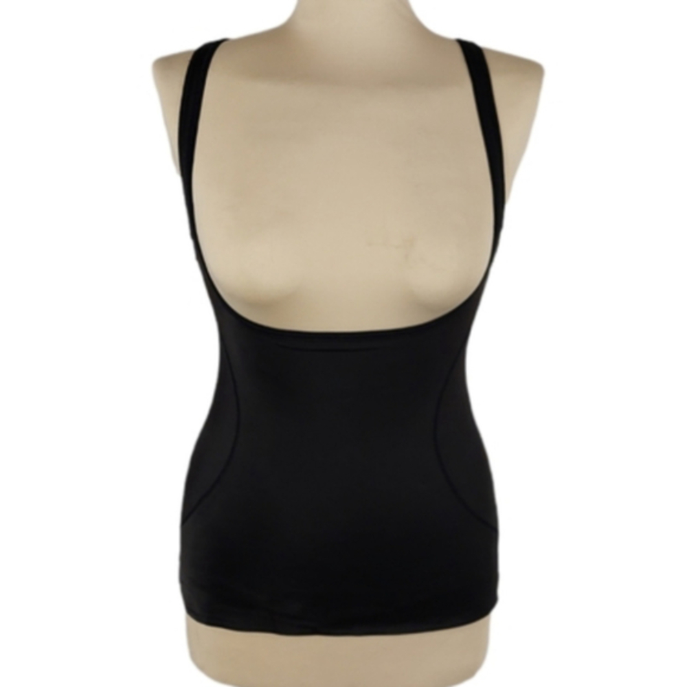 Wacoal Cupless Shapewear Tank Top XL Black Girdle Adjustable Straps